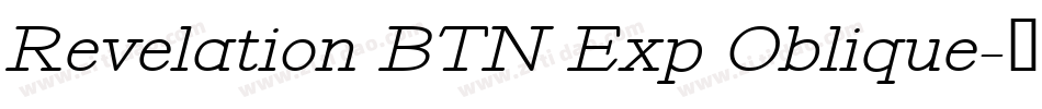 Revelation BTN Exp Oblique字体转换